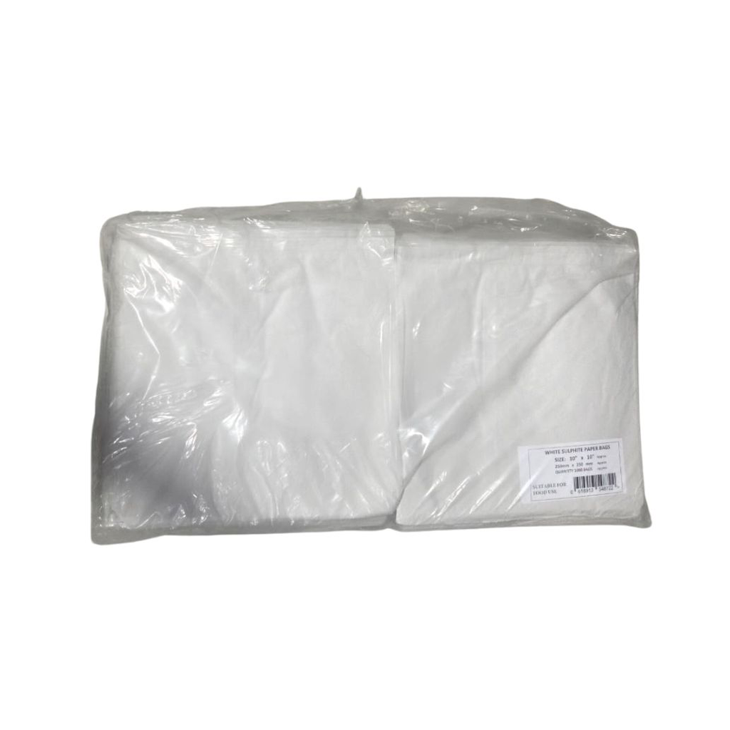 SULPHITE BAGS WHITE 10*10 1000PCS