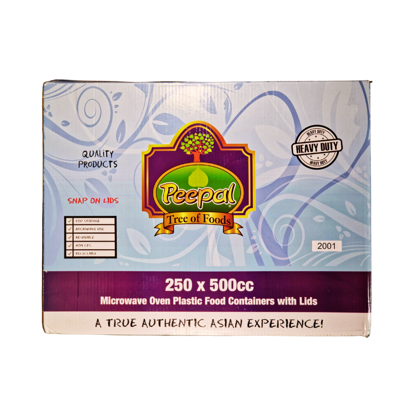 [438] PLASTIC CONTAINERS WITH LIDS C500 250PCS (PEEPAL)