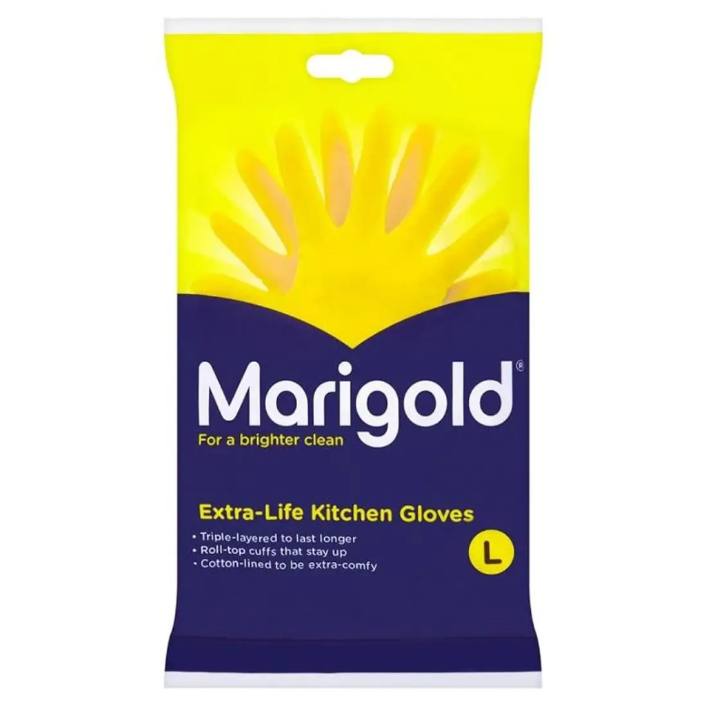 GLOVES EXTRA LIFE KITCHEN 6S (LARGE) (MARIGOLD)