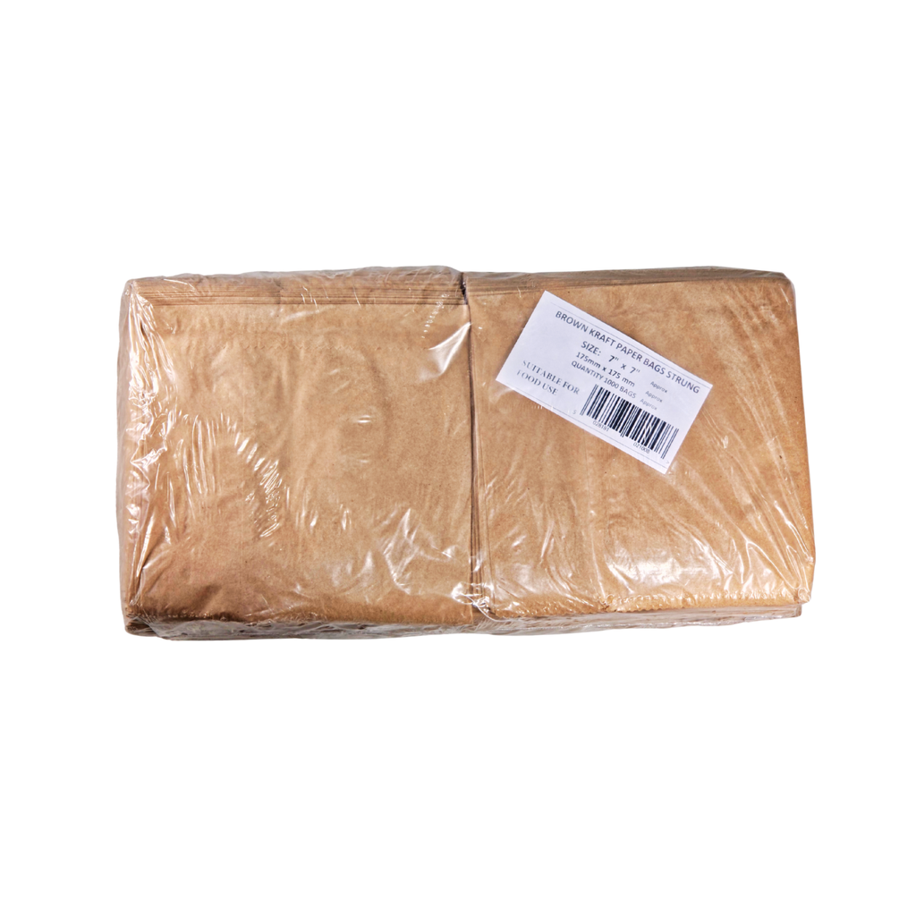 KRAFT BROWN BAG STR 7*7 VERY SMALL 1000PCS