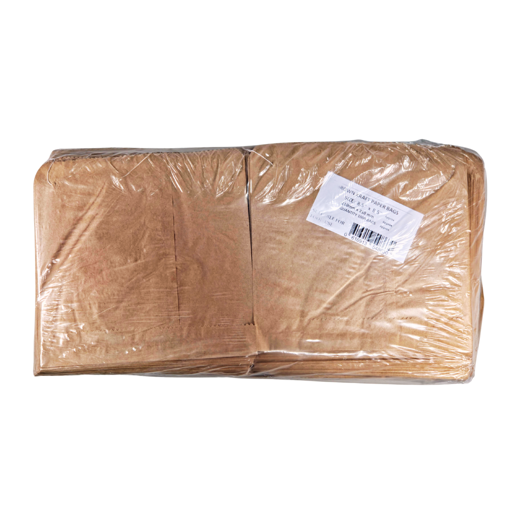 KRAFT BROWN BAG STR 8.5*8.5 SMALL 1000PCS