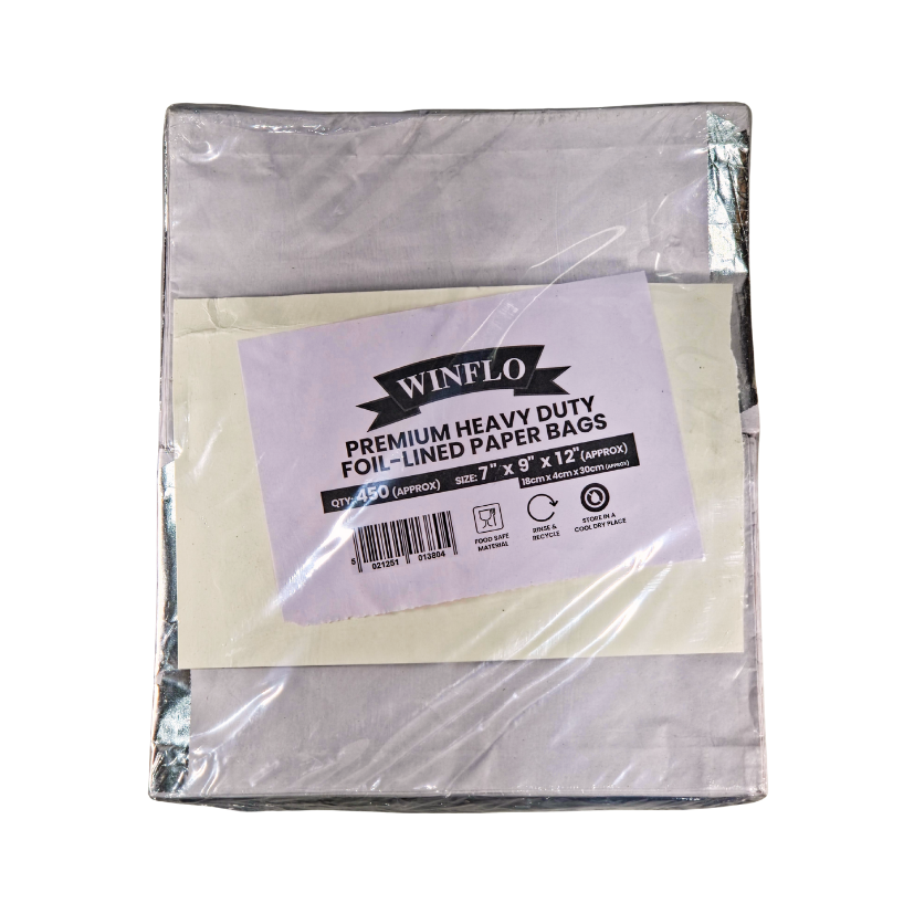 FOIL LINED PAPER BAGS 7*9*12 450PCS