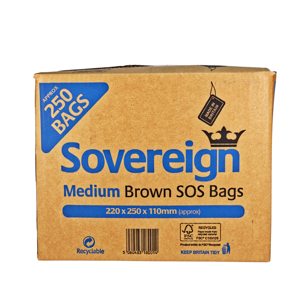 SOS BAG BROWN FH MEDIUM 8.5*13*10 250PCS