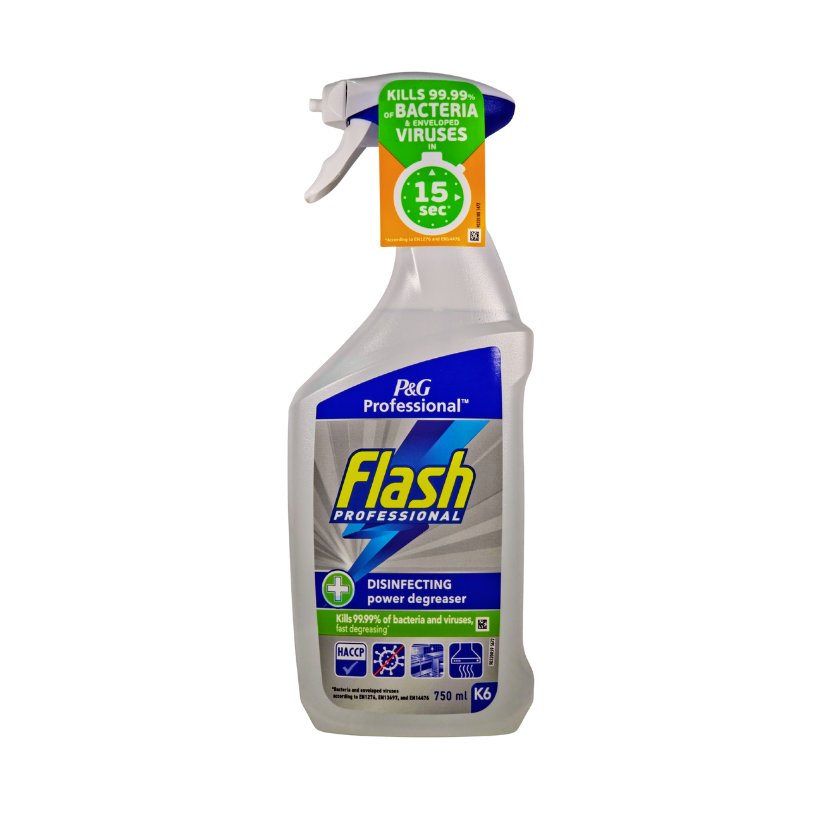 DISINFECTING DEGREASER SPRAY 6*750ML (FLASH)