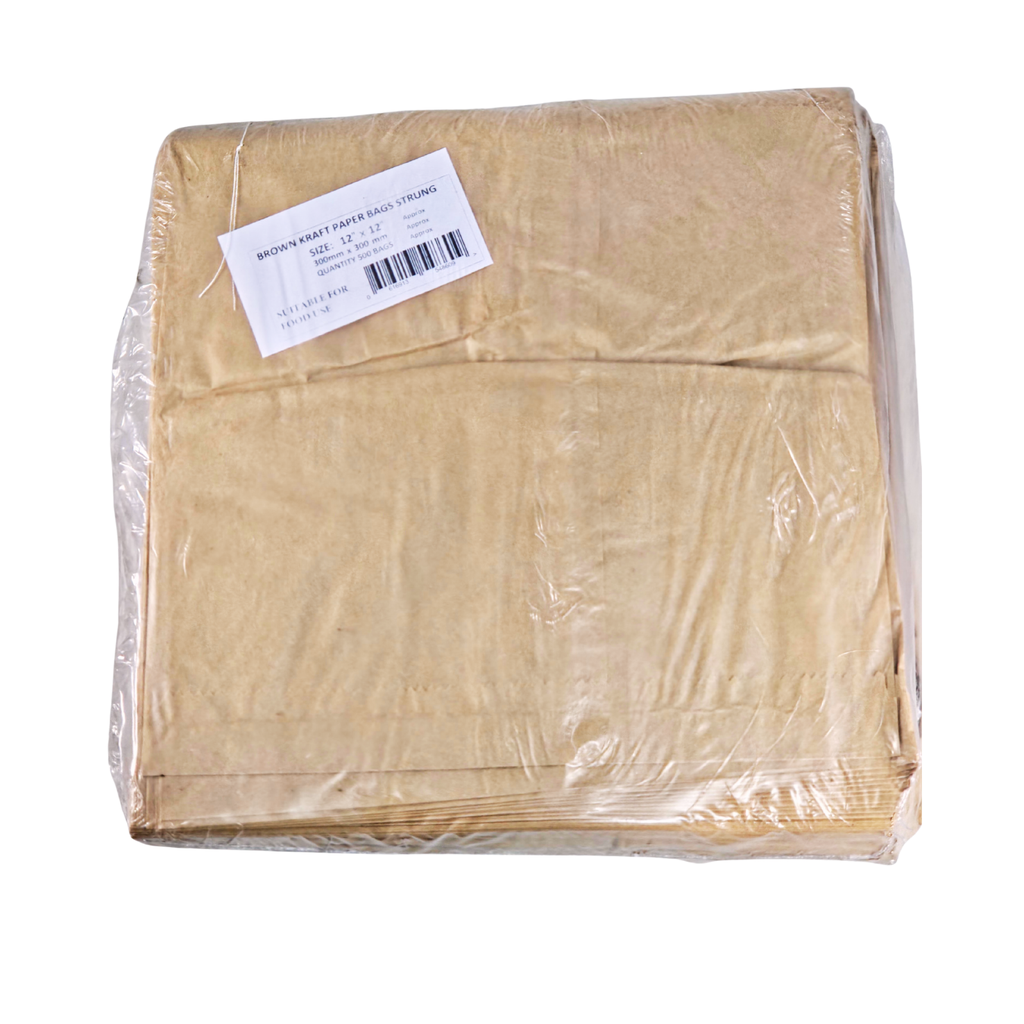KRAFT BROWN BAG STR 12*12.5 LARGE 500PCS