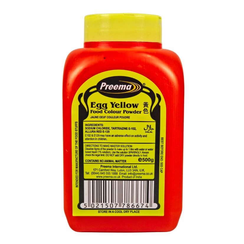 [222] FOOD COLOUR EGG YELLOW 500G (PREEMA)